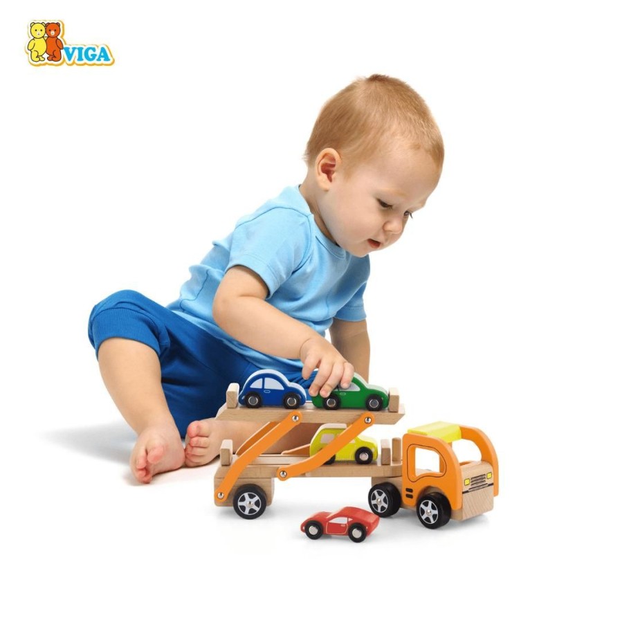 Wooden Toys Viga Fine Motor Skills | Car Carrier | Cleverstuffnew
